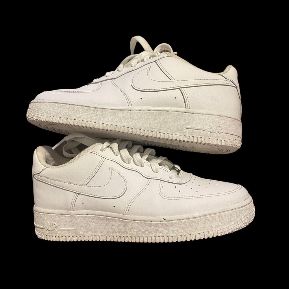 Youth NIKE AIR FORCE ONE Leather Sneakers Shoes
